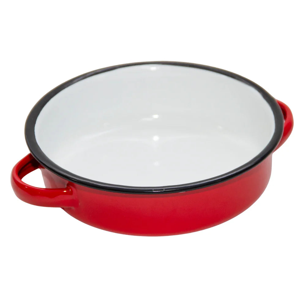 Paila Huevo Enlozada Roja 16 cm. 