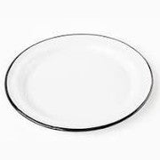Plato Enlozado Blanco 22 cm. 