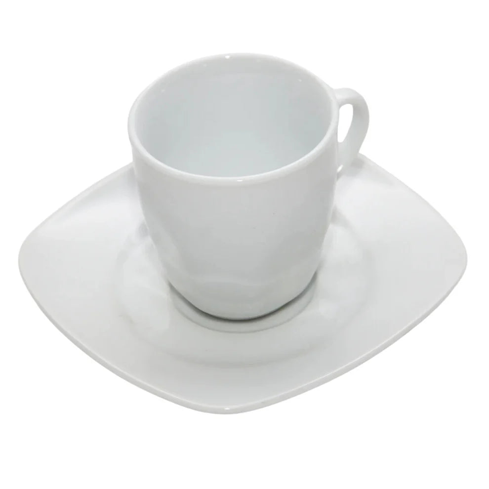 Taza Cuadrada Té Loza 220 cc. 