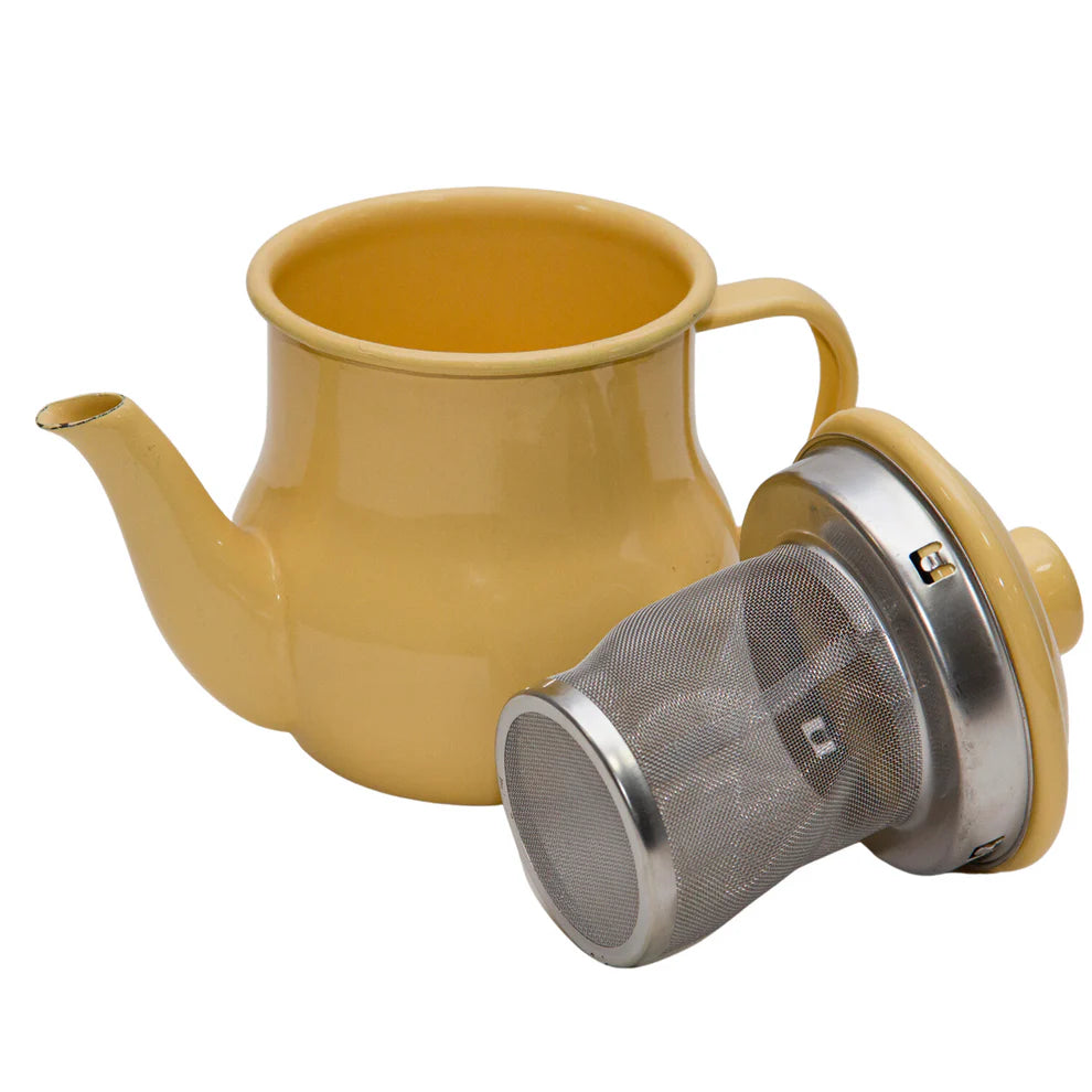 Tetera de Té Enlozada Beige 0,5 lt. 