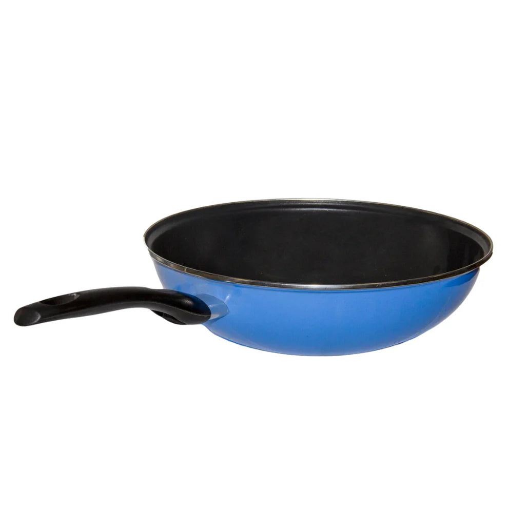 Wok Enlozado Azulino 28 cm. 